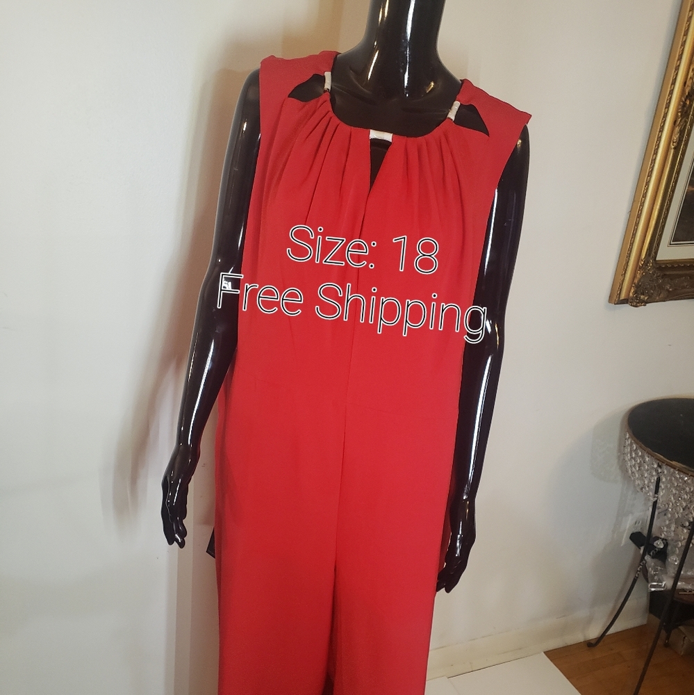 Lane Bryant Red Jumpsuit size 18